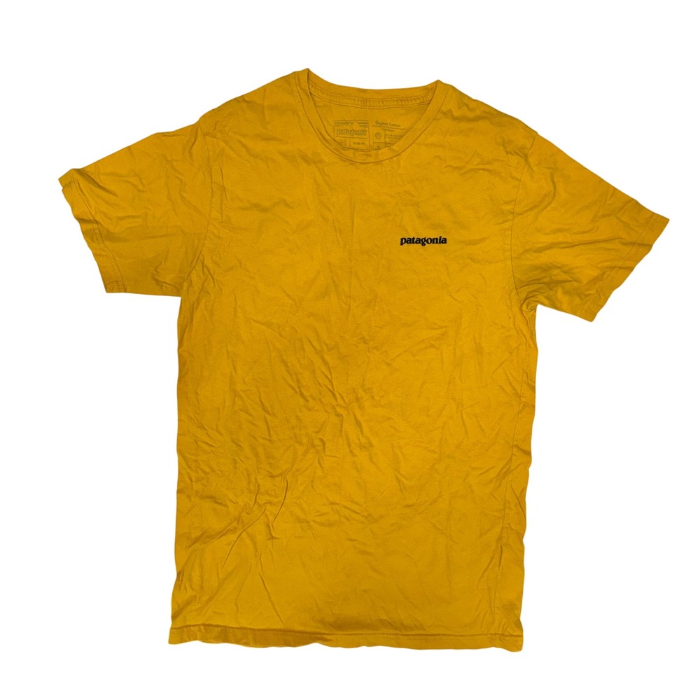 Patagonia Mens P-6 Logo Organic Cotton Slim Fit T-Shirt Yellow M